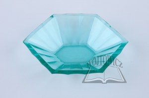 GLASS platter in art deco style, 1930s.