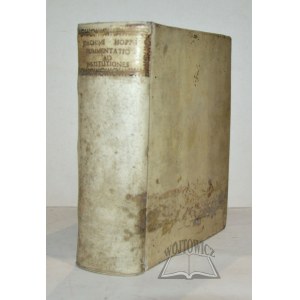 HOPPE Joachim, Commentatio Succinta Ad Institutiones Justinianeas,