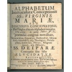 WĘGRZYNOWICZ Antoni, Alphabetum Immaculatae Conceptionis SS. Virginis Mariae, seu discursus concionatorii, per titulos a literis alphabeti initiales. . ..