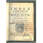 INDEX librorum prohibitorum. (Indeks ksiąg zakazanych).