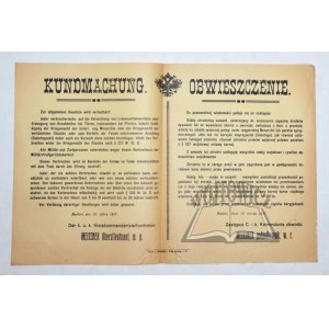 OBWIESZCZENIE. Do powszechnej wiadomości podaje się