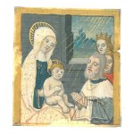 Mother of God with Child. A miniature from the so-called Hours.