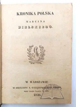 BIELSKI Marcin, Kronika Polska.