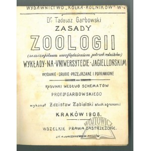 GARBOWSKI Tadeusz, Zasady zoologii (ze szczególnem uwzględnieniem potrzeb rolników).