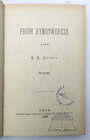 CHAMIEC Józef Szczepan, Pokusy o rýmování.