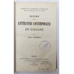 HUBBARD Gustave, Histoire de la Litterature Contemporaine en Espagne.
