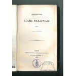 MICKIEWICZ Adam, Korespondencya.