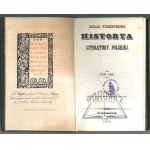 WISZNIEWSKI Michał, Historya literatury polskiej.