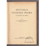 KRZYMUSKI Edmund, Historja filozofji prawa do połowy XIX wieku.