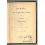MARX Karl, Das Kapital. Kritik der politischen Oekonomie. (Wyd. 1).