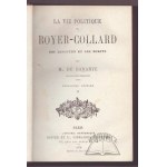 BARANTE M. de, La vie politique de M. Royer-Collard, ses discours et ses écrits.