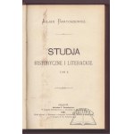BARTOSZEWICZ Julian, Studja historyczne i literackie.