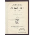 DINO Duchesse de, Chronique de 1831 a 1862.