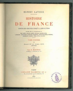 LAVISSE Ernest, Histoire de France depuis les origines jusqu'à la révolution.