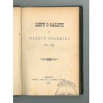 LISTY o Galicyi do Gazety Polskiej 1875-1876.