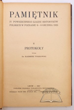 MEMORANDUM of the Fourth Universal Congress of Polish Historians in Poznań.