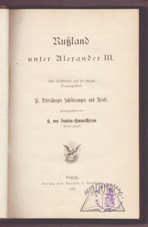 SAMSON - Himmelstjerna Hermann von, Russland unter Alexander III.