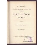 TARNOWSKI Stanisław, Pisarze polityczni XVI wieku.