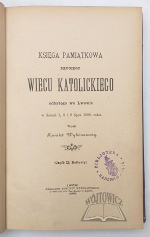 MEMORIAL BOOK of the second Catholic rally.