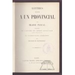 PASCAL Blaise, Lettres écrites a un provincial.