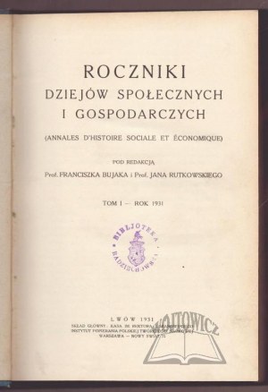 ANNALS of social and economic history.