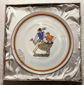 STRYJEŃSKA Zofia (1891-1976), Decorative plate with depiction of a GORAL dance.