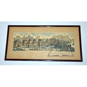 CHOMICZ Witold (1910 - Krakov - 1984), Staré hradby pod hradem Wawel na konci 18. století.