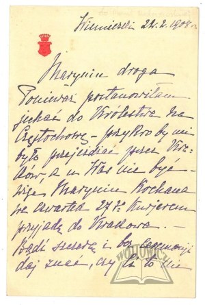 MALCZEWSKA Maria née Gralewska (1866-1945), wife of Jacek Malczewski, Collection of 5 letters.
