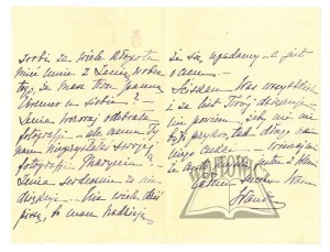 MALCZEWSKA Maria née Gralewska (1866-1945), wife of Jacek Malczewski, Collection of 5 letters.