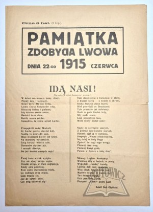 A MEMORIAL of the capture of Lviv on June 22, 1915.
