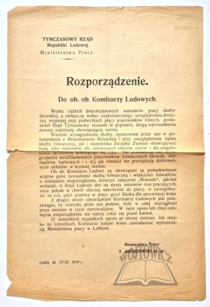 DECREE. To the ob. ob. People's Commissars.