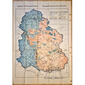 (ŚLĄSK Górny. Wynik plebiscytu w 1921 r.) Ogólny wynik głosowania. Resultat general du plebiscite.