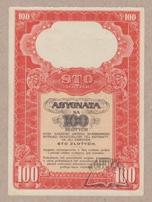(ACTIONS). Assignment for 100 zlotys