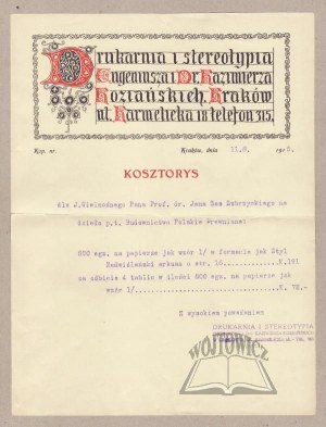 COSTUME. Printing and stereotyping by Eugene and Dr. Kazimierz Kozianski.