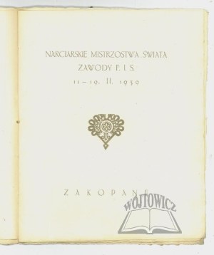 NARCAR World Championships. FIS competition. Zakopane 11-19.II.1939.