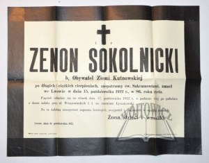 (NEKROLOG). Zenon Sokolnicki b. Citizen of the Kutno area