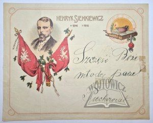 (Wedding TELEGRAM) Sienkiewicz Henryk 1846-1916.