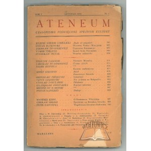 ATENEUM. Czasopismo poświęcone sprawom kultury.