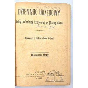 DZIENNIK Urzędowy Rady szkolnej krajowej w Małopolsce.