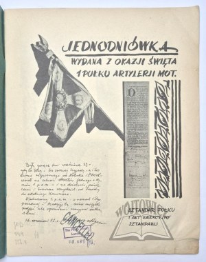 UNIVERSITY issued on the occasion of the celebration of the 1st Mot Artillery Regiment.