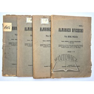 (KALENDARZ). ALMANACH Oficerski na rok 1923/1924.