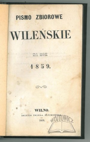 Vilnius Collective Writings for the year 1859.