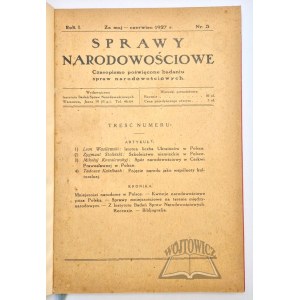 SPRAWY Narodowościowe. R. I.