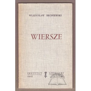 BRONIEWSKI Władysław, Wiersze.