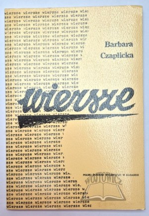 CZAPLICKA Barbara, Poems.