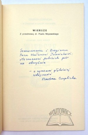 CZAPLICKA Barbara, Poems.