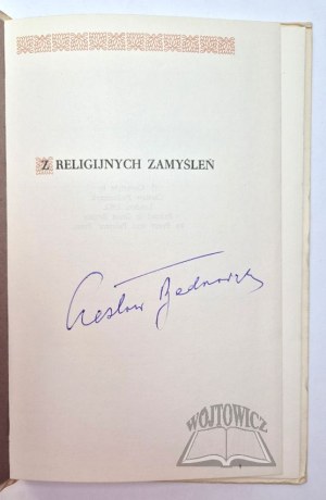 BEDNARCZYK Czeslaw, From religious musings.