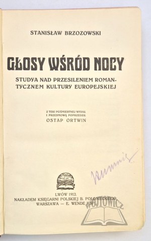 BRZOZOWSKI Stanislaw, Voices Among the Night.