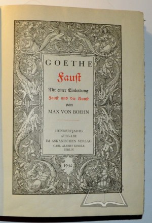 GOETHE Johann Wolfgang, Faust.
