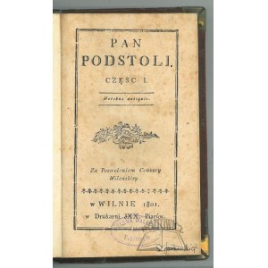 (KRASICKI Ignacy), Pan Podstoli.